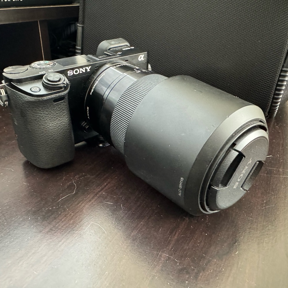 Sony A6000 Black Digital Mirrorless Camera with Telephoto Lens